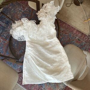 Lulu's White off the shoulder Dress